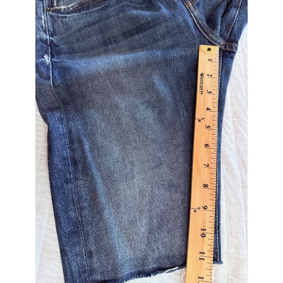 Frame Denim Shorts Women's Sz 31 Blue Shiloh Distressed Cut Off Raw Hem Made USA - Picture 9 of 9